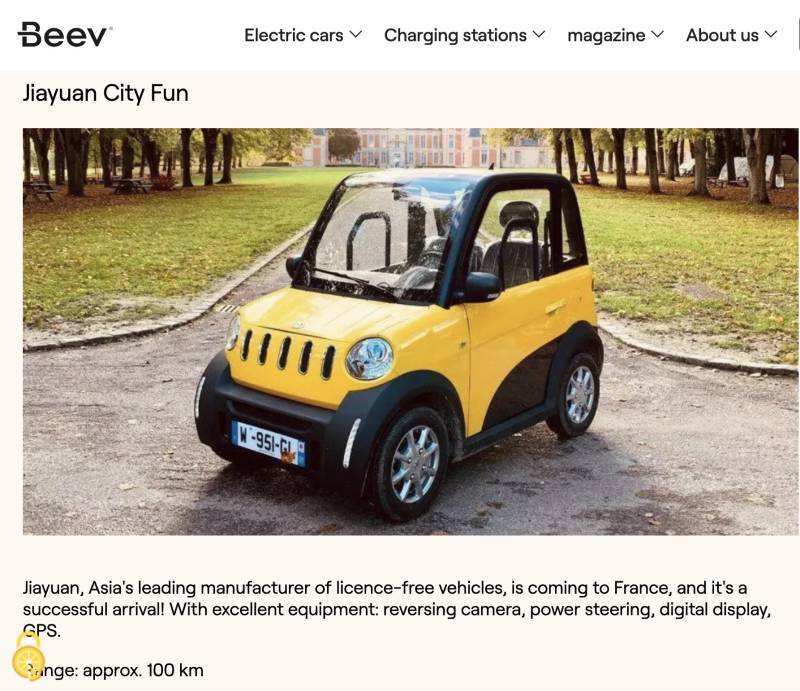 City Fun in France top 5 best electric cars without a license