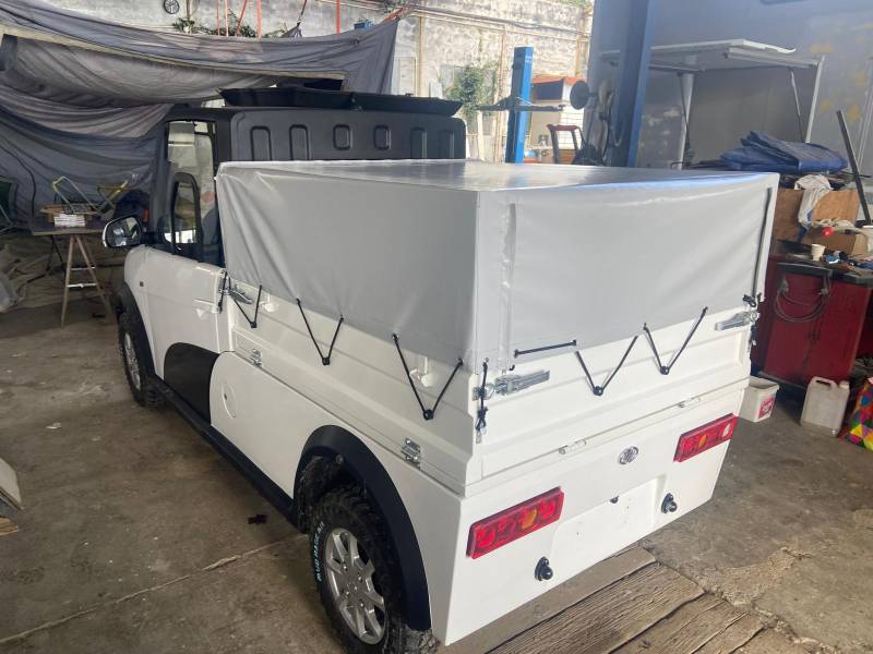 petit 4x4 électrique sans permis plateau baché